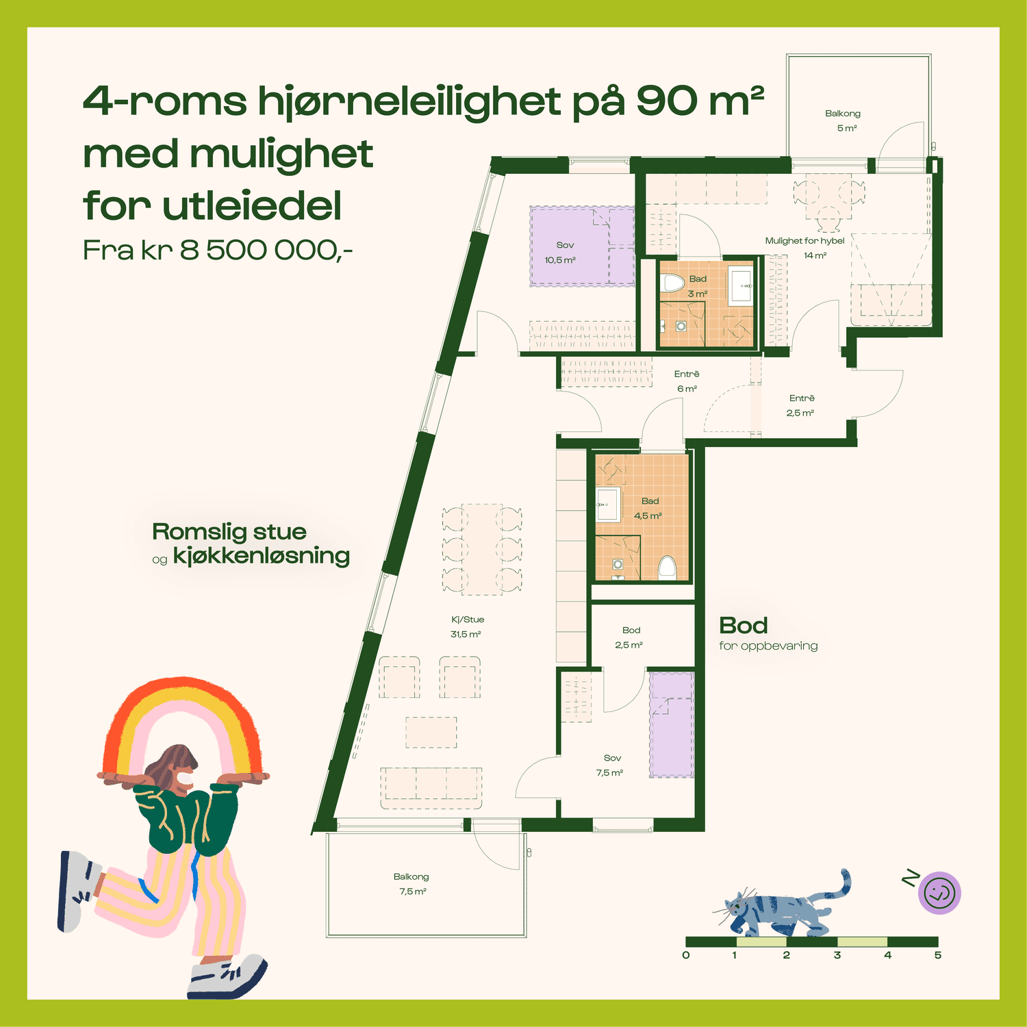 Mulighet for leilighet med utleidel i siste salgstrinn - følg med 26. mai!
